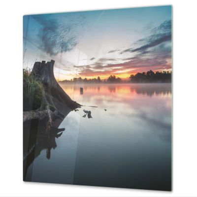 Tempered GLASS Cutting Board Worktop saver and Pastry Board Glass Kitchen Board; MEASURES: SINGLE: 60 x 52 cm (23,62 x 20,47); DOUBLE: 30 x 52 cm (11,81 x 20,47); Nature Series D08