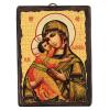 Holyart Russian icon Painted decoupage, Our Lady of Vladimir 18x14 cm view 1