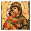 Holyart Russian icon Painted decoupage, Our Lady of Vladimir 18x14 cm view 2