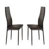 Benjara Benzara Bi-Cast Vinyl Side Chairs, Set of Two, Black view 1