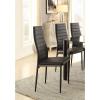 Benjara Benzara Bi-Cast Vinyl Side Chairs, Set of Two, Black view 2
