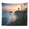 California Beach Tapestry,Surf Tapestry,Sunset Tapestry,Wall Hanging Sunset Beach Orange Landscape People Sunset Wall Tapestry for Bedroom Living Room Tablecloth Dorm 60X80 Inches view 2