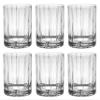 Barski - European Quality Glass - Crystal - Set of 6 - Double Old Fashioned Tumblers - DOF - 13 oz. - with Classic Clear Striped Design - Glasses are Made in Europe view 1