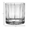 Barski - European Quality Glass - Crystal - Set of 6 - Double Old Fashioned Tumblers - DOF - 13 oz. - with Classic Clear Striped Design - Glasses are Made in Europe view 3