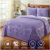 Better Trends Chenille Bedspreads Twin Size, Lavender 100% Cotton Chenille Medallion Design Tufted Bedding Coverlet Soft Lightweight, 96"x110" with 1 PC Sham 2 Pieces Set Trevor Collection view 2