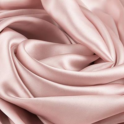 Reliable Bedding Silk Satin Sheets Set | Silk Satin Sheets Set Full | Full Sheets Set Pale Pink | Silk Fitted Sheet 26 Inch Deep Pocket | 4 Pc Sheet Set | Silk Flat Sheet & Pillowcases Set.