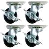 yan 2" Hard Rubber Wheel Caster - 4 Swivels with Brake view 1