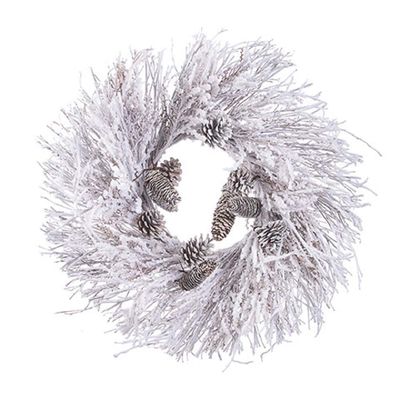 Darice Snow Covered Branches with Pinecones Wreath