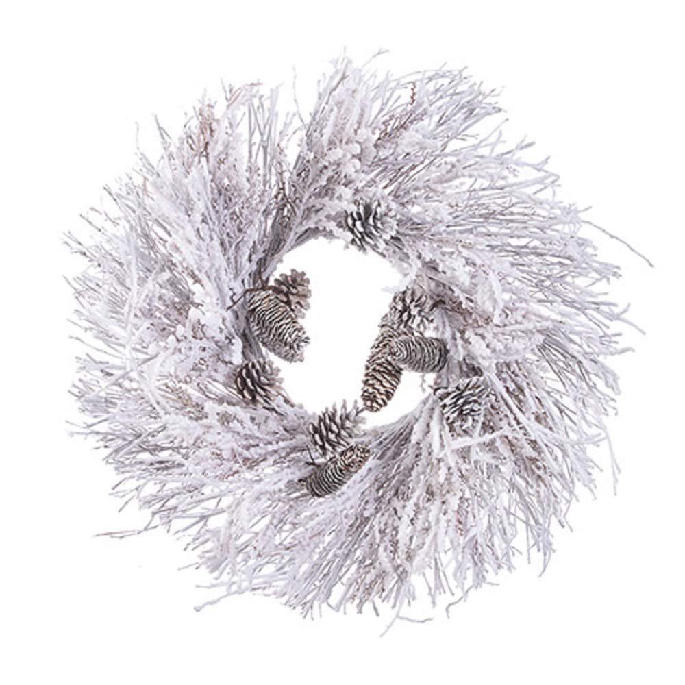 Darice Snow Covered Branches with Pinecones Wreath