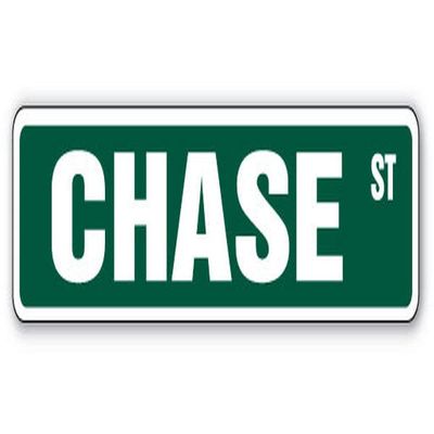 SignMission Chase Street Sign Decal Childrens Name Room Decal | Indoor/Outdoor | 18" Wide
