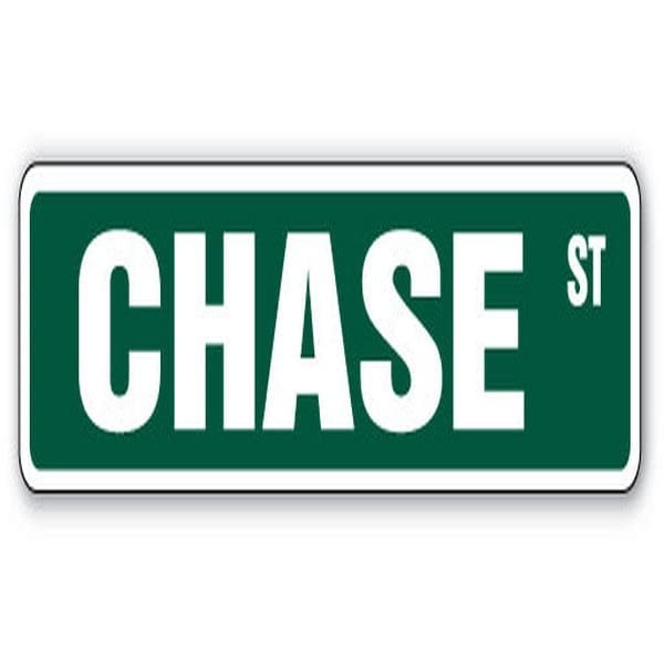 SignMission Chase Street Sign Decal Childrens Name Room Decal | Indoor/Outdoor | 18" Wide
