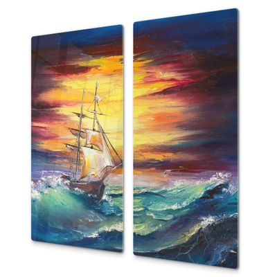 Concept Crystal Tempered GLASS Kitchen Board  Impact & Scratch Proof Glass Cutting Board; MEASURES: SINGLE: 60 x 52 cm (23,62 x 20,47); DOUBLE: 30 x 52 cm (11,81 x 20,47); D13 Images