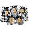 Appleby Lane Fabric Gift Bags (Standard Set, Plaids & Stripes) Set of 5 100% Cotton bags, three 16"x12" and two 10"x8" view 1
