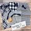 Appleby Lane Fabric Gift Bags (Standard Set, Plaids & Stripes) Set of 5 100% Cotton bags, three 16"x12" and two 10"x8" view 3