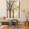 Ambesonne Autumn Tapestry, Picture of a Lonely Tree Leaves on an Abstract Woodland Background Print, Wall Hanging for Bedroom Living Room Dorm Decor, 60" X 80", Orange Brown view 1
