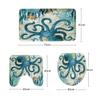 Amagical Sea World Pattern 16 Piece Bathroom Mat Set Shower Curtain Animal Octopus Print Non Slip Blue Bath Mat Pedestal Rug Lid Toilet Cover Fabric Waterproof Shower Curtain with 12 Hooks view 3