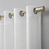 Archaeo - 54911 Slub Textured Linen Blend Grommet Top Curtain, 52" x 95", White view 2