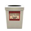 VICTORYSTORE Custom Lumberjack Baby Shower Large Trash Cans - Disposable and Recyclable Cardboard 4 Side Printing with Lid Buffalo Plaid Design (5) view 1