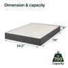 Zinus Upholstered Metal and Wood Box Spring, 9 Inch Mattress Foundation, Easy Assembly, Fabric Paneled Design, Queen view 2