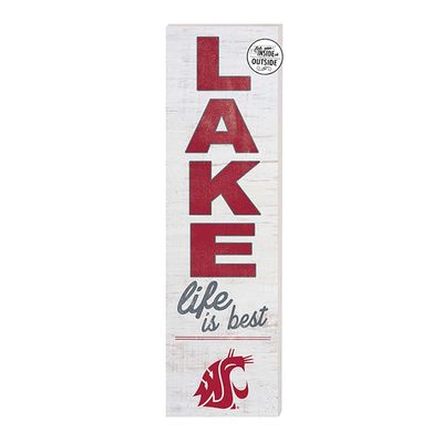 KH Sports Fan Washington State Cougars 10"x35" Indoor Outdoor Lake Life Sign, One Size, Team Color