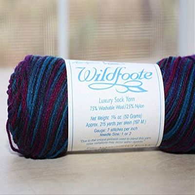Brown Sheep Wildfoote Handpaint 350 Infused Blueberry