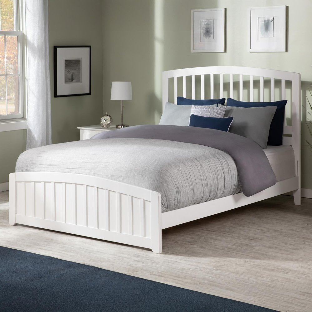 AFI, Richmond Queen Foundation Bed with Matching Footboard, White