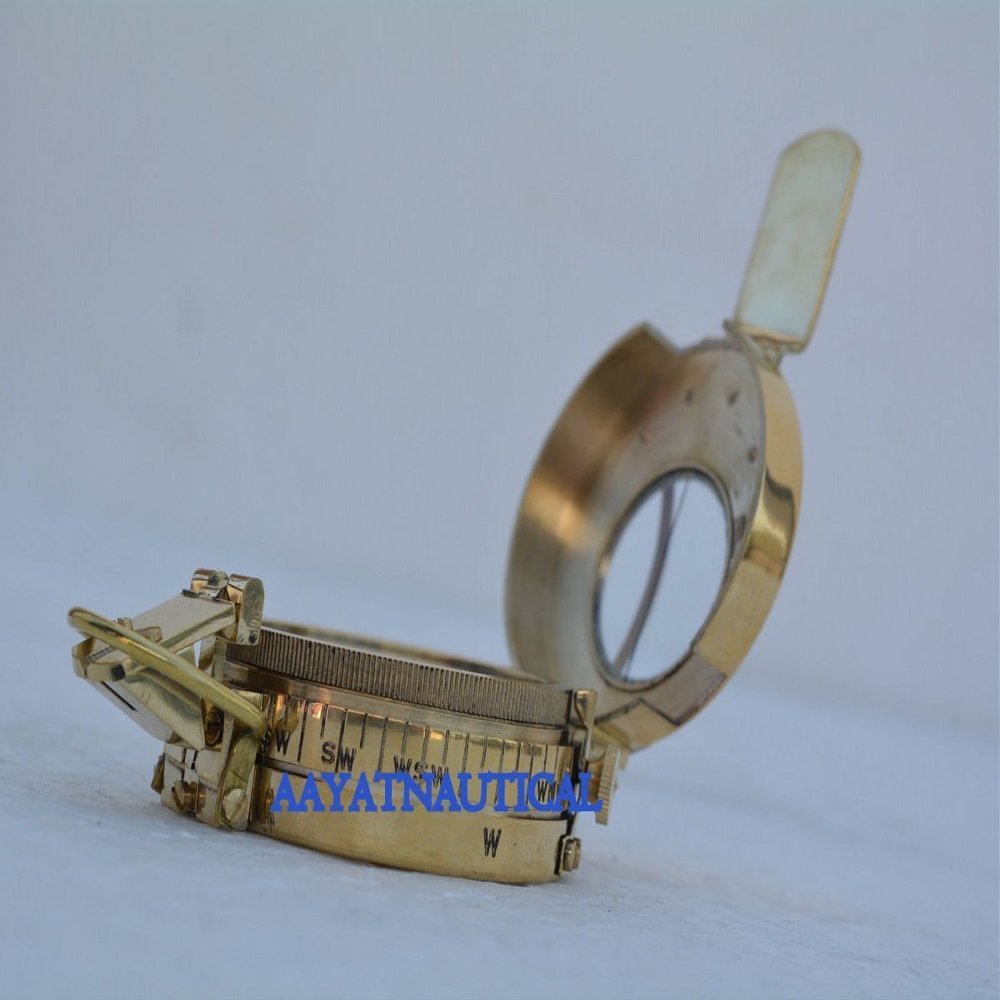 Mahira Nautical Engineering LENASTIC Maritime Military Brass Compass Nice Gift A