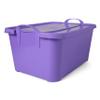 Life Story 12 Pack Light Duty Stackable Storage Bin, 55 Quart Home Organizer, Versatile Lightweight Locking Bins with Carrying Handles, Purple view 1