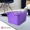 Life Story 12 Pack Light Duty Stackable Storage Bin, 55 Quart Home Organizer, Versatile Lightweight Locking Bins with Carrying Handles, Purple view 4