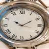 16" Antique Marine Jute Rope Ship Porthole Clock Nautical Wall Clock Home Decor view 4
