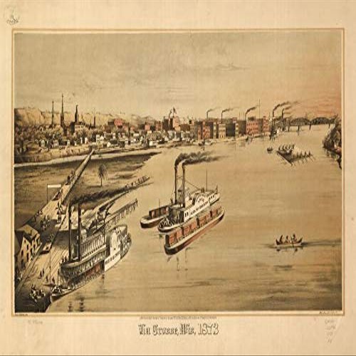 16" x 24" 1873 Map of La Crosse Wisconsin