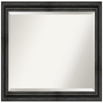 Amanti Art Black Bathroom Mirror for Over Sink, 30x42 Rustic Pine Black Rectangle Vanity Mirror, Large Rustic Farmhouse Wood Frame, Hangs Horizonally and Vertically, Bathroom Wall Decor, Beveled Edge