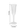 BalsaCircle 48 pcs 6 oz Clear Plastic Champagne Flute Glasses - Disposable Wedding Party Catering Tableware view 3