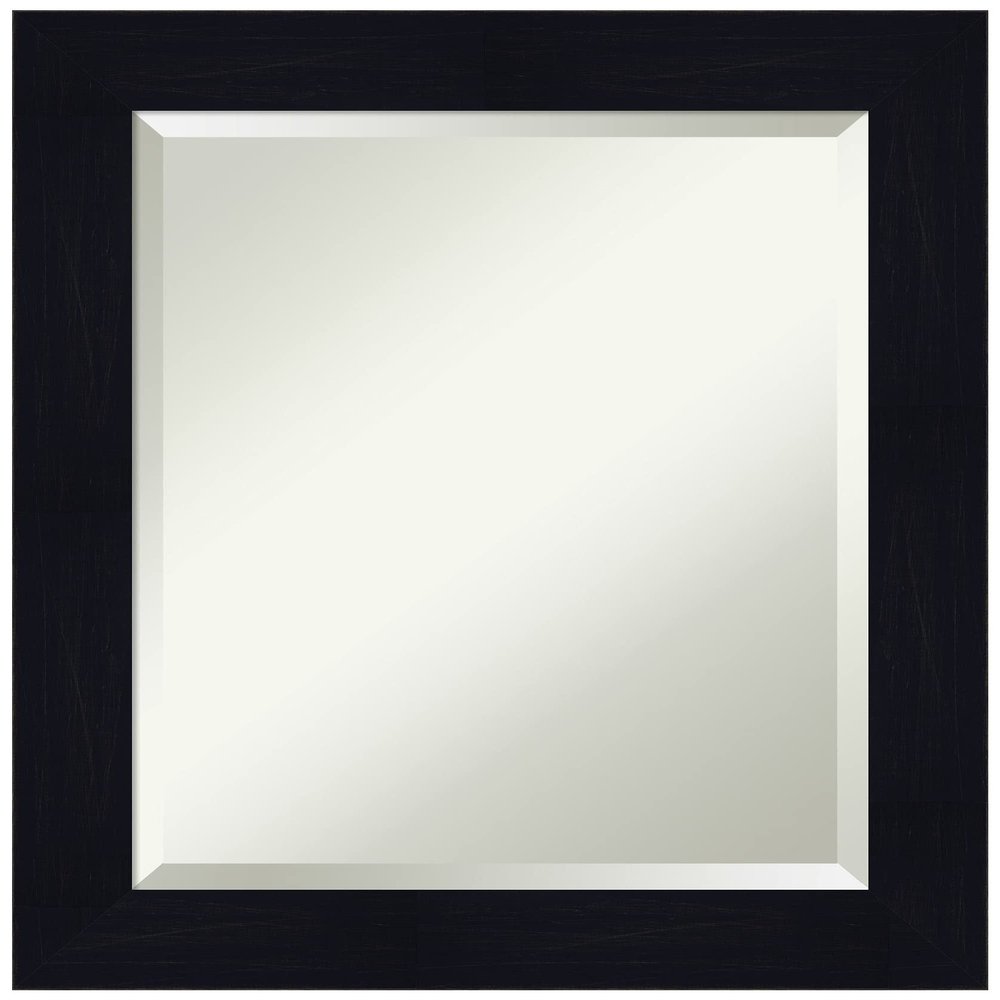 Amanti Art Blue Bathroom Mirror for Over Sink, 24x20 Shiplap Navy Rectangle Vanity Mirror, Small Rustic Farmhouse Wood Frame, Hangs Horizonally and Vertically, Bathroom Wall Decor, Beveled Edge