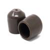 100 Pack Chair Leg Caps for Party Rental Style Plastic Folding Chairs, Fits 3/4 Inch Dia. Frame, Protect Floors Brown view 1