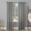 Archaeo Slub Textured Linen Blend Grommet Top Curtain, 52" x 84", Gray view 1