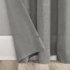 Archaeo Slub Textured Linen Blend Grommet Top Curtain, 52" x 84", Gray view 3