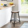 Carolina Classic Illona 24" Counter Height Stool Elm Black (Set of 2) view 2