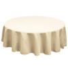 TableLinensforLess Polyester Round Tablecloth, 60 Inch Round, (Sand) view 1