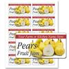 Fruit Jam Jelly Rectangle Personalized Farm Kitchen Name Mason Jar Labels (Pears, 150 Labels on 15 Sheets) view 1