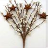 Foppapedretti 18" White Holly Berries with Rusty Stars Seasonal Decor N503 Berry PickF view 1