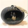 Halloween Black Pumpkin Lighted Wedding Bride & Groom Diorama view 1