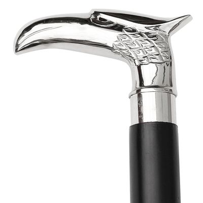 Mahira Nautical Wooden 37" Decorative Walking Cane - Premium Quality Rare Eagle Head Decorative Prop with Nickel Plated Brass HandleSymbol of Power and Strength A