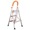 ThxTank Non-Slip 3-Step Aluminum Ladder Folding Platform Stool 330 lbs Load Capacity Orange view 2