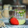 ACEVER Caf Glass Coffee Mug Tea Cup Milk Mug Beer Cup | Microwave and Dishwasher Safe | Birthday and Christmas Gift | 12.5 oz mug (Great Tonight) view 2