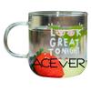 ACEVER Caf Glass Coffee Mug Tea Cup Milk Mug Beer Cup | Microwave and Dishwasher Safe | Birthday and Christmas Gift | 12.5 oz mug (Great Tonight) view 3