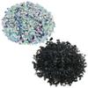 SUNYIK Fluorite/Black Obsidian Tumbled Chips Crystal Crushed Pieces Irregular Shaped 1pound(About 460 gram) view 1