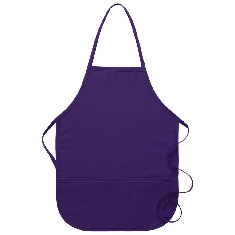 DayStar Apparel 250XL Extra Large Two Pocket Child Bib Apron, Purple
