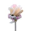 KUKISHOP 2 PCS Wedding Boutonniere Artificial Flower Groom Groomsman Corsage Rose Silk Suit for Wedding Prom Homecoming Champagne view 1