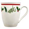 Coffee Mugs White. Set of 2 12 oz Durable Stoneware Retains Heat. Fall, Christmas & Holidays Season Inspired, Adorned with Festive Holly Leaves & Berries Great for Coffee, Tea, Juice, Water, Milk (2) view 1